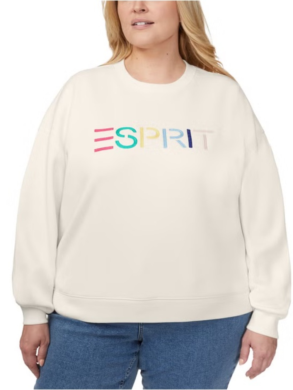 Esprit Costco Crewneck Sweatshirt Women’s Retro Logo - Picture 6 of 7
